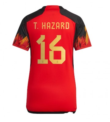 Belgia Thorgan Hazard #16 Hjemmedrakt Kvinner VM 2022 Kortermet
